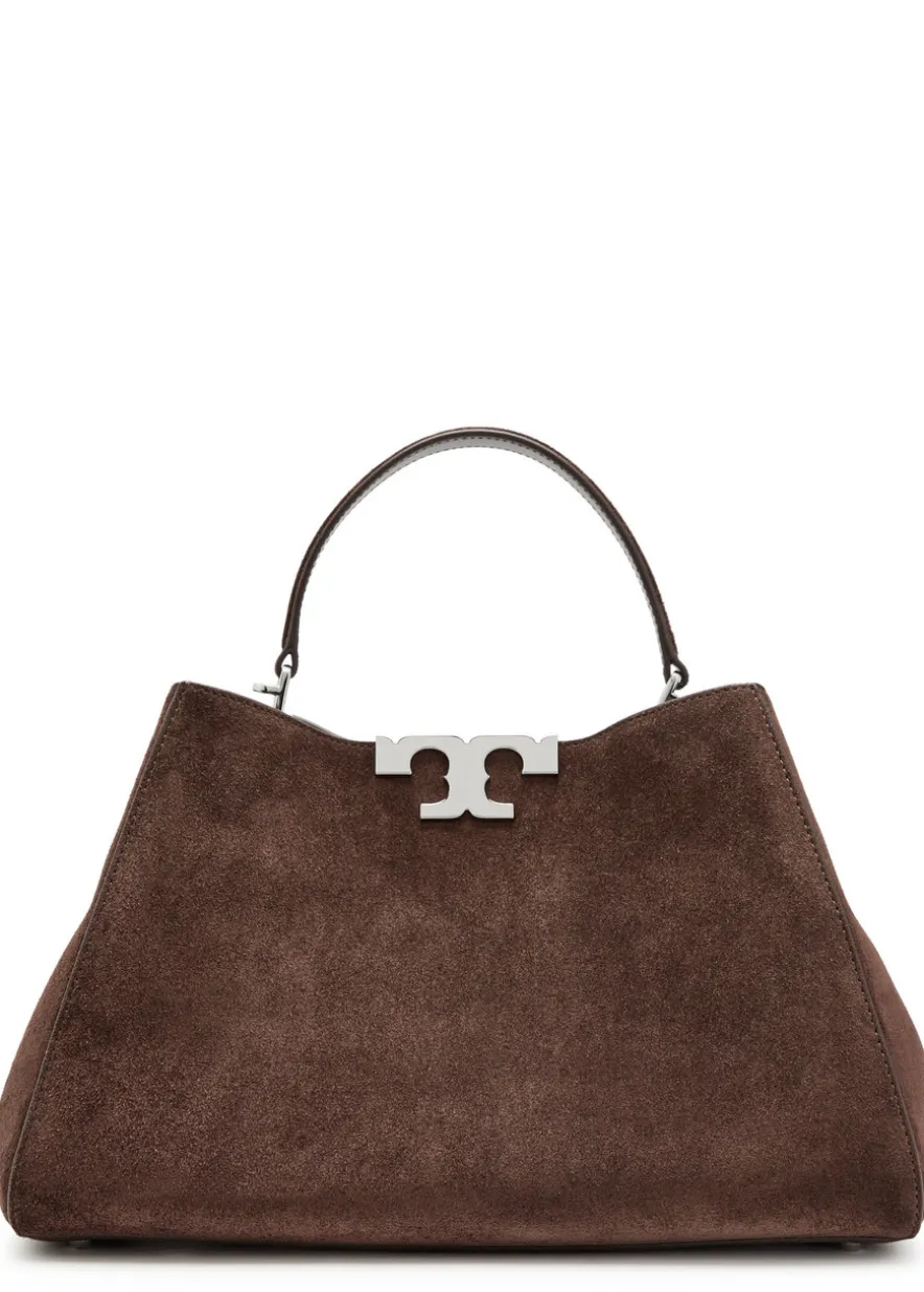 Eleanor T-logo suede top handle bag