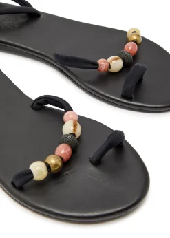 Eleftheria beaded leather sandals