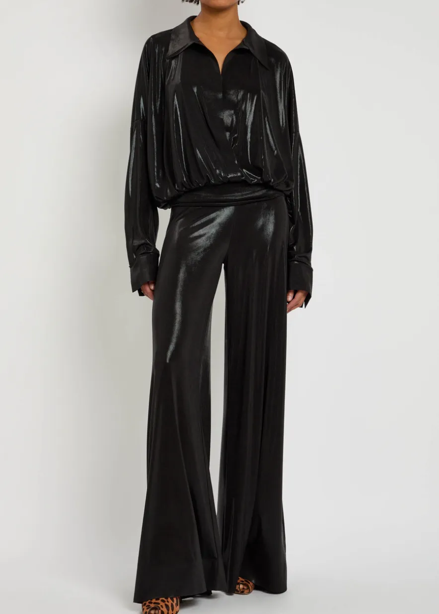 Elephant pearlescent stretch-jersey trousers