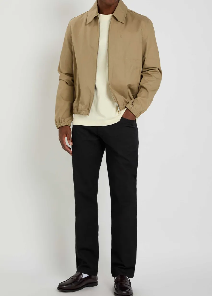 Elijah straight-leg cotton-blend trousers
