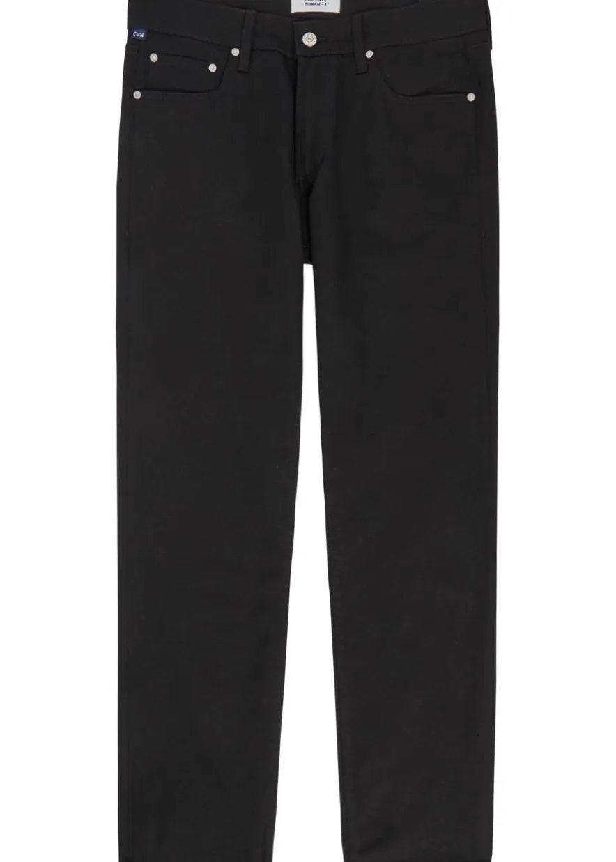 Elijah straight-leg cotton-blend trousers