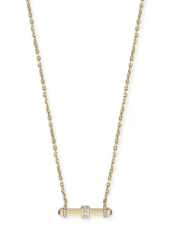 Elin T Bar 18kt gold-plated necklace