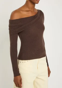 Elio off-the-shoulder knit top