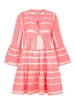 Ella embroidered cotton-blend mini dress