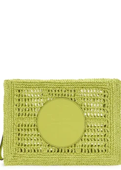 Ella raffia clutch