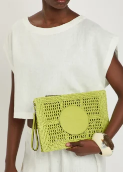 Ella raffia clutch