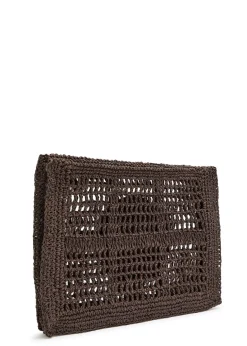 Ella raffia clutch