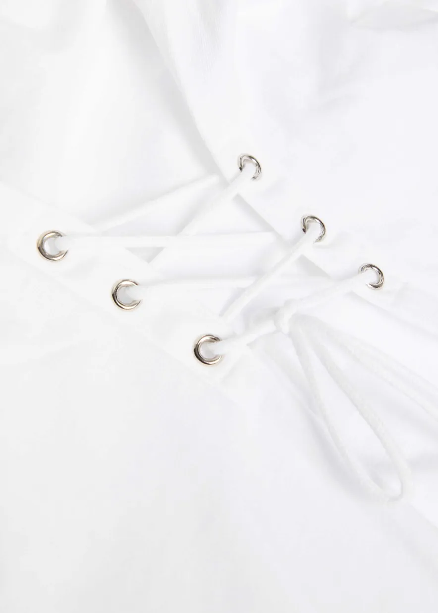 Ellery lace-up cotton T-shirt