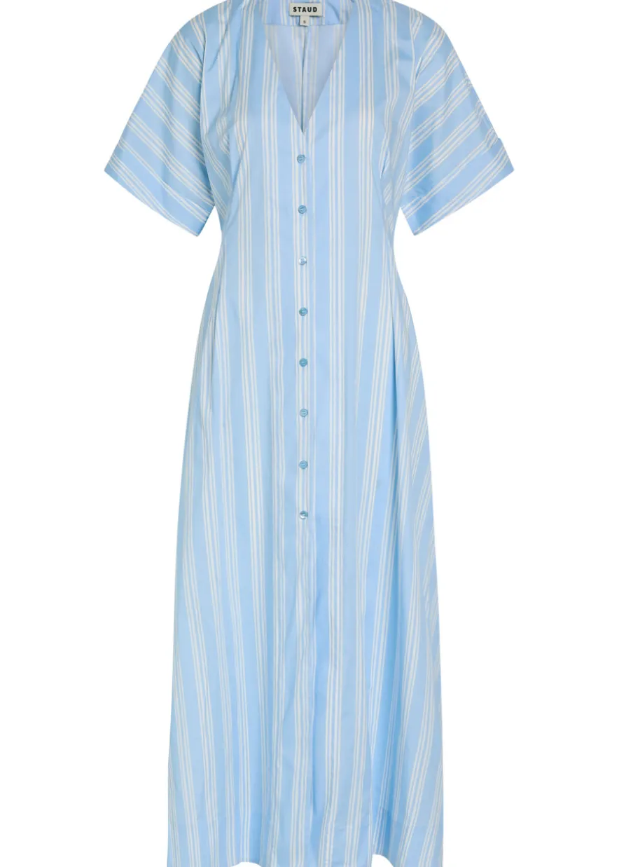 Elle striped stretch-cotton midi dress