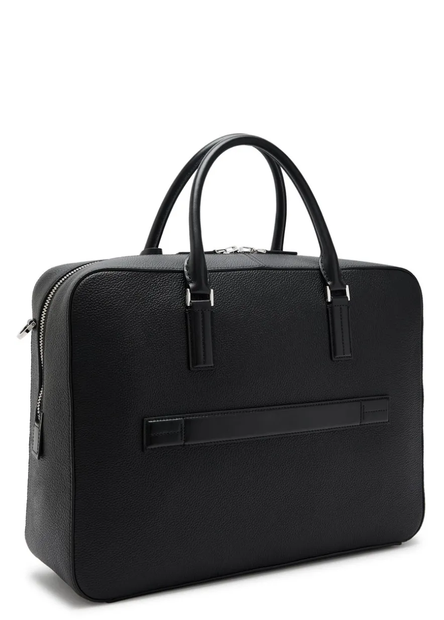 Elliot grained leather briefcase