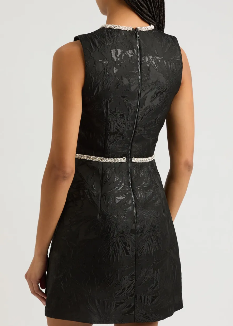 Ellis embellished jacquard mini dress
