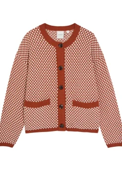 Elmwick patterned cotton-knit cardigan