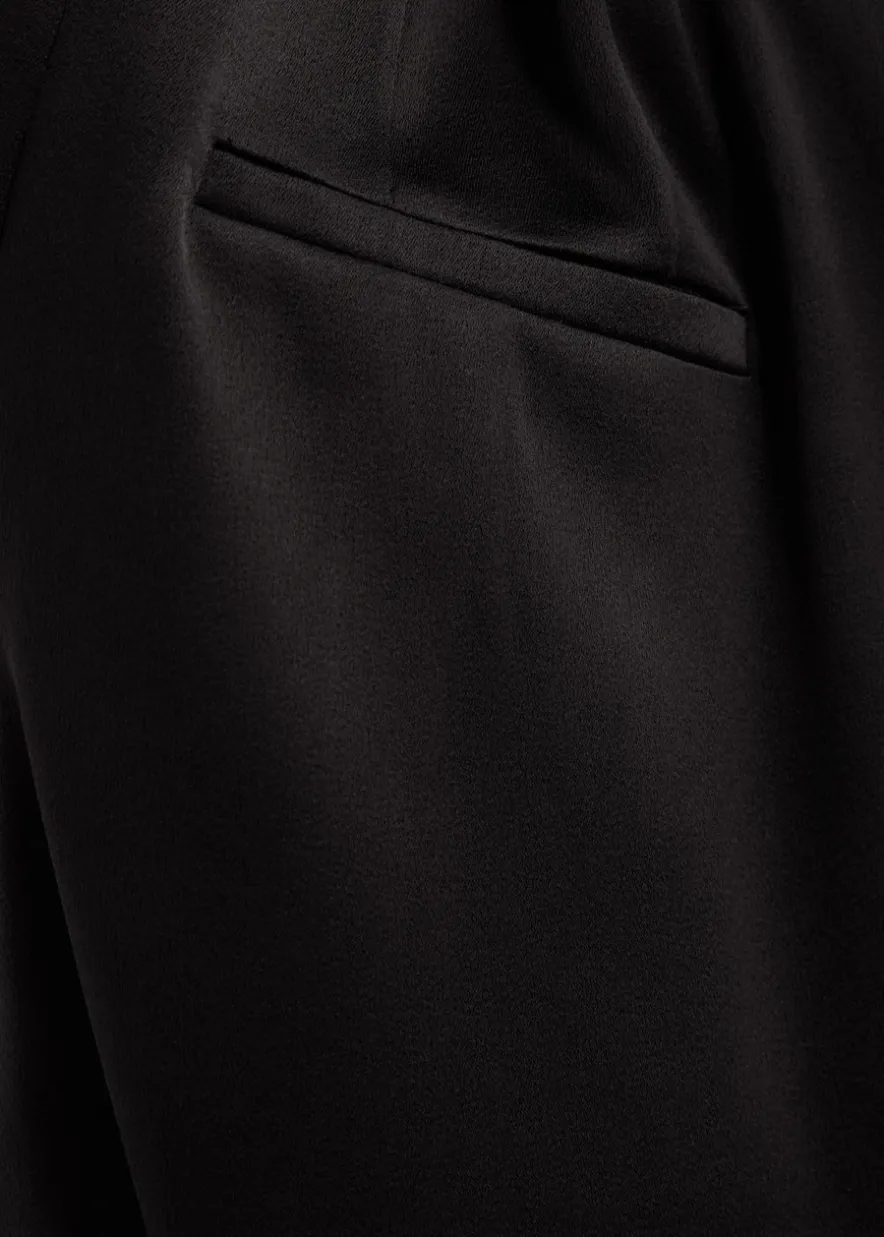 Eloise wide-leg satin trousers