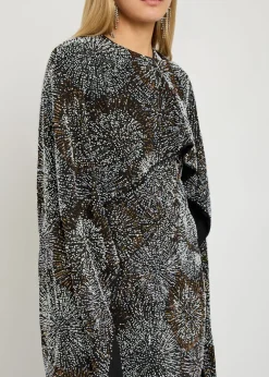 Embellished cape gown
