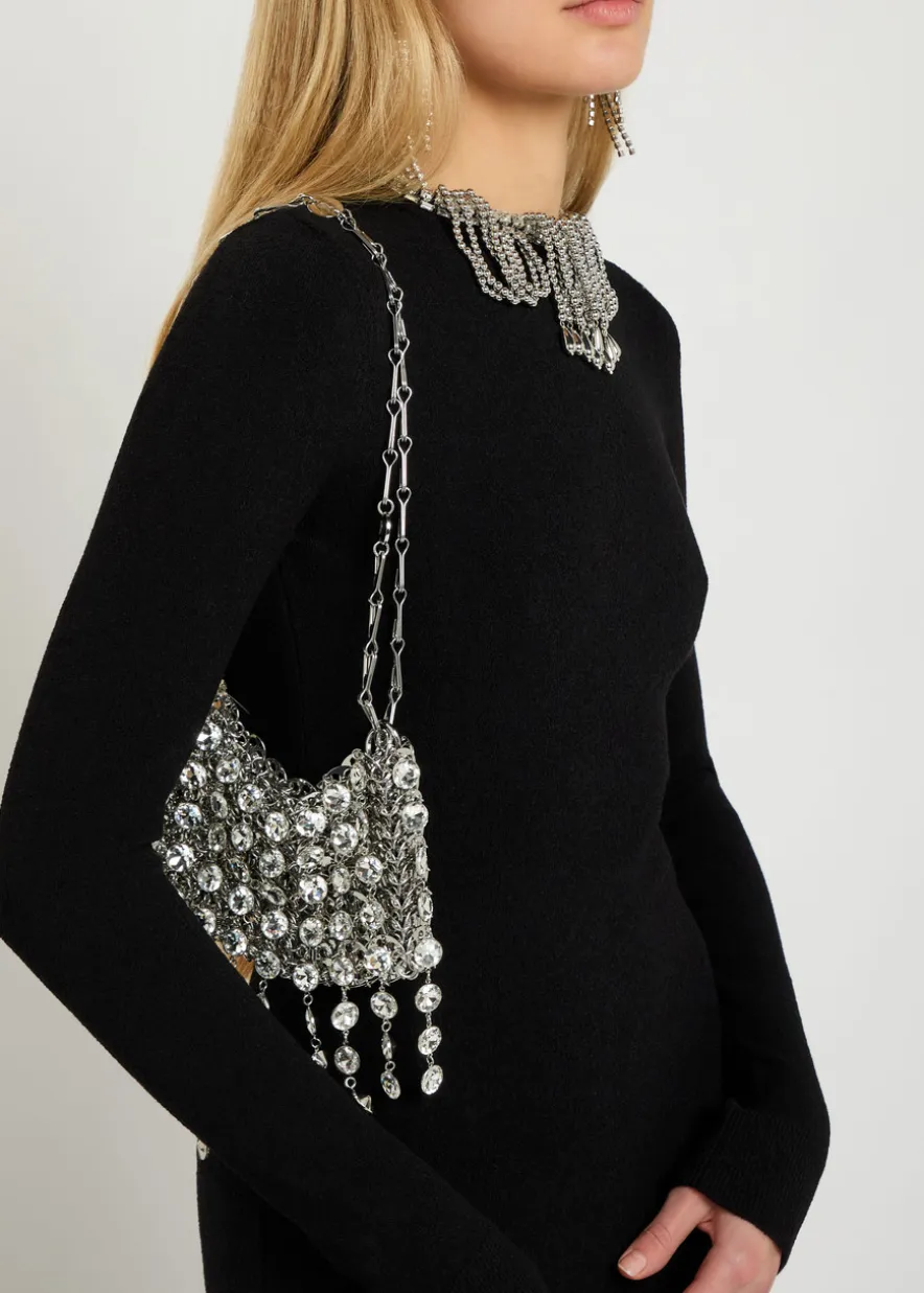 Embellished open-back gown