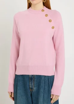 Embellished wool and cashmere-blend jumper