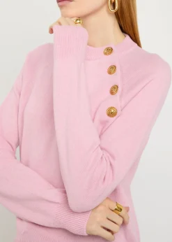 Embellished wool and cashmere-blend jumper