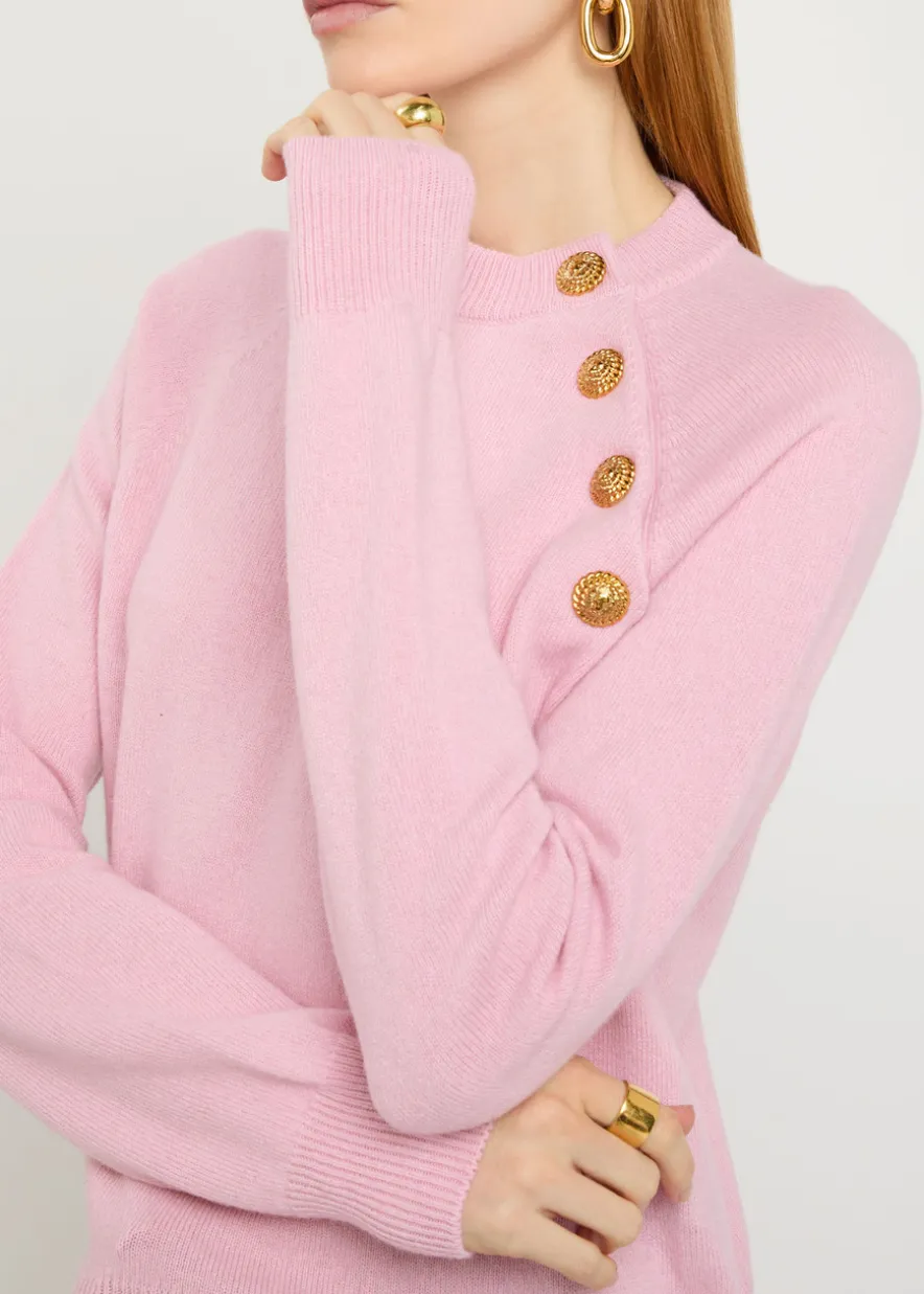 Embellished wool and cashmere-blend jumper