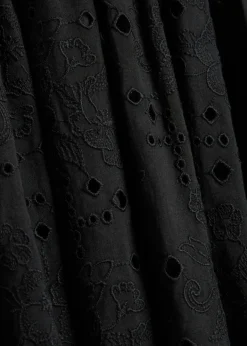 Embroidered cotton midi dress
