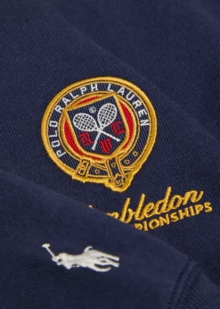 Embroidered cotton rugby top