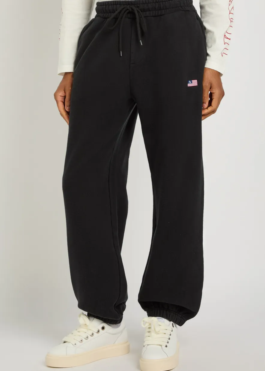 Embroidered cotton sweatpants