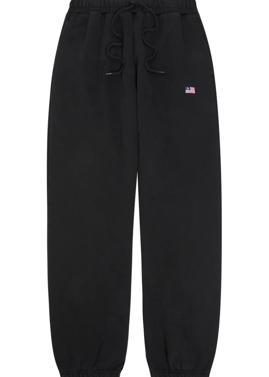 Embroidered cotton sweatpants
