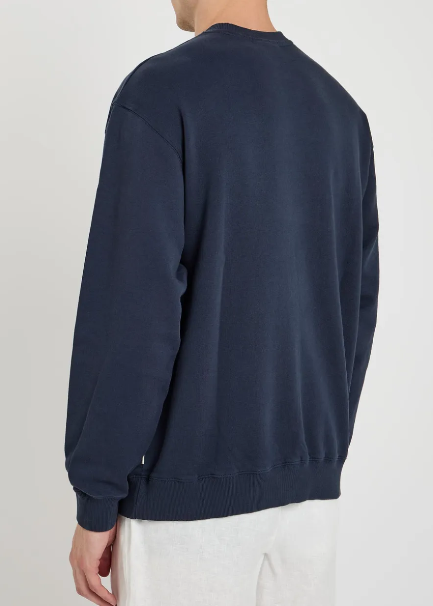 Embroidered cotton sweatshirt