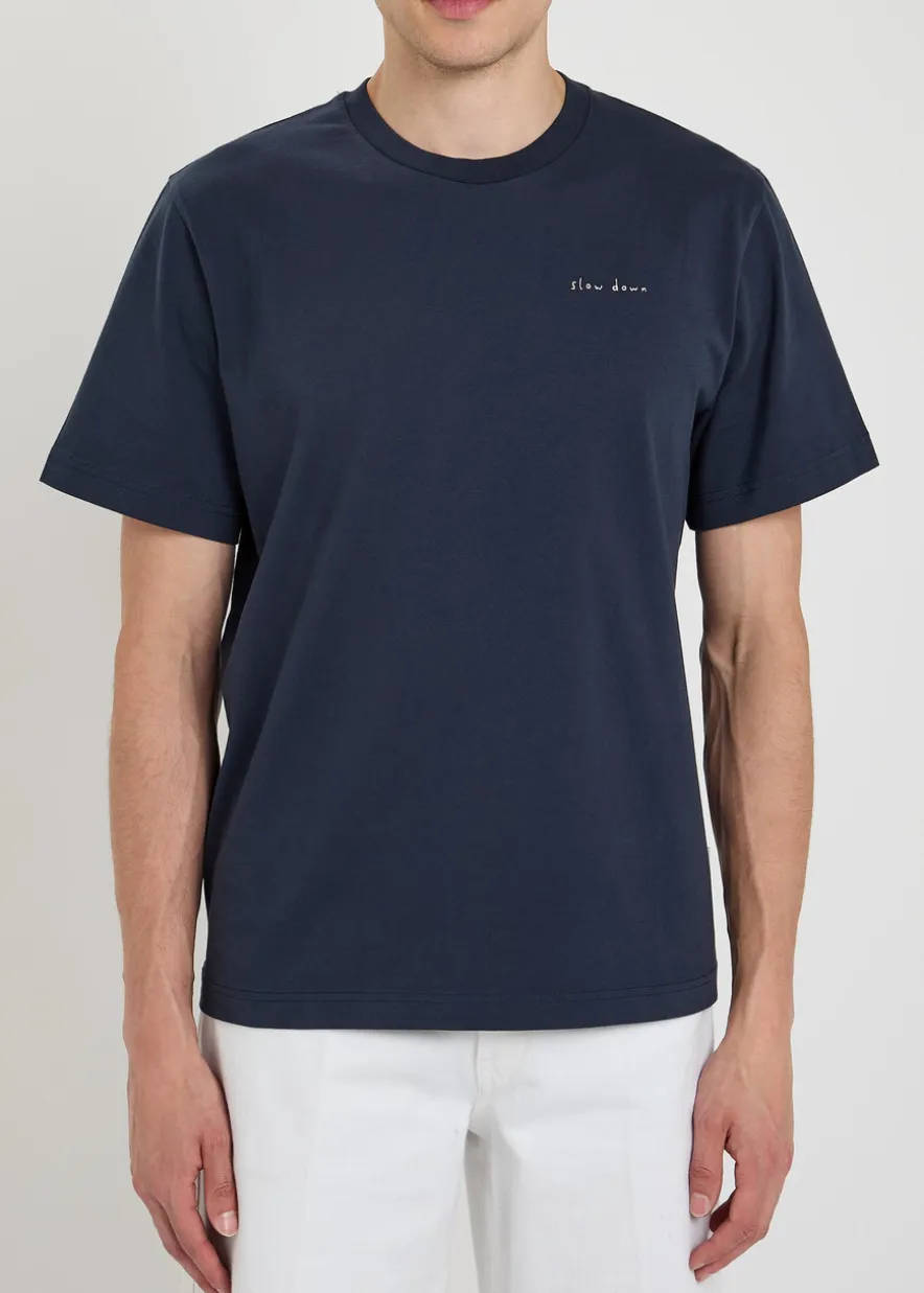Embroidered cotton T-shirt