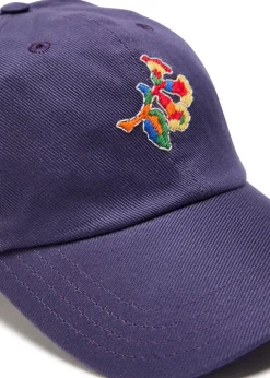 Embroidered cotton-twill cap