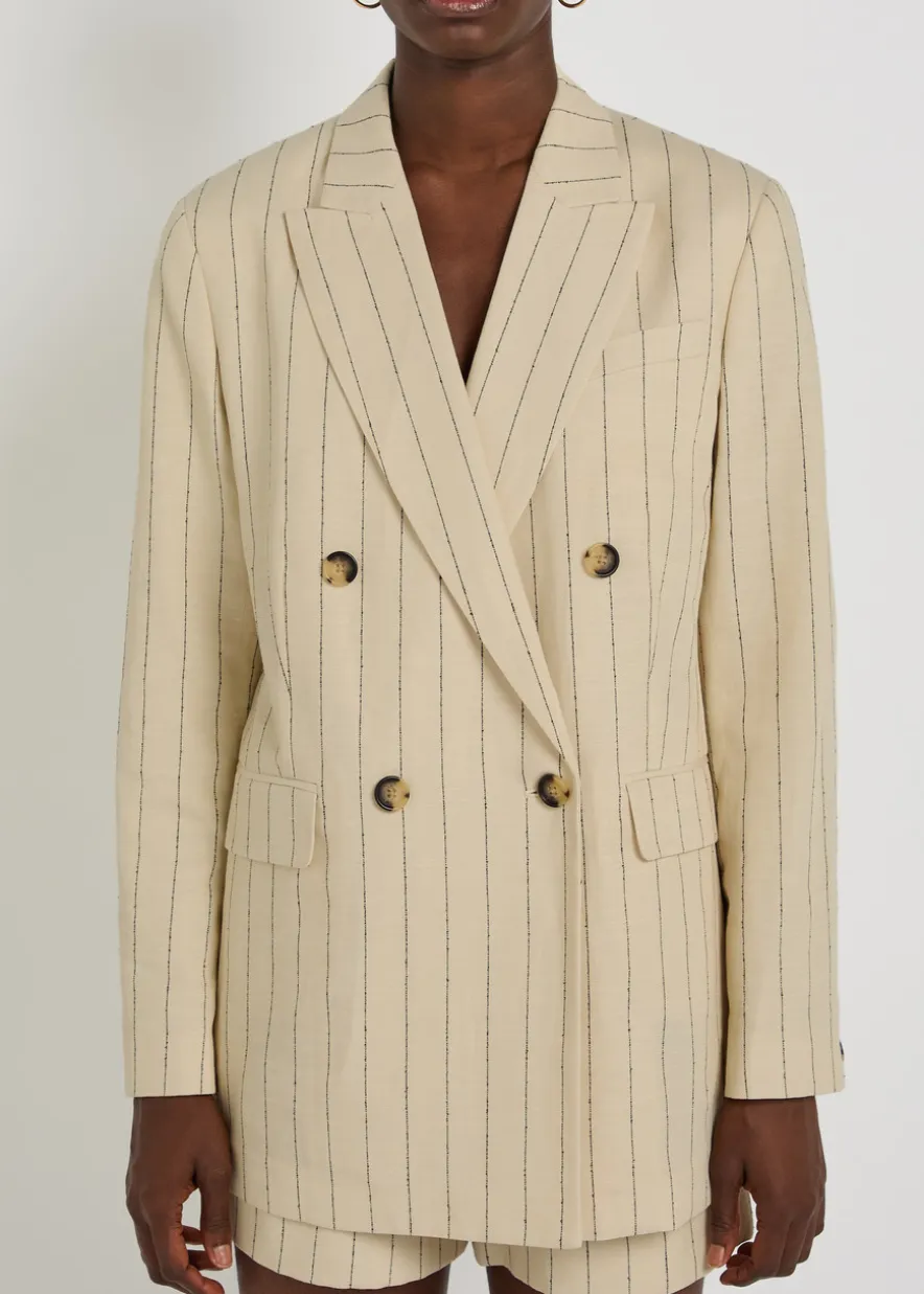 Emile pinstriped double-breasted blazer