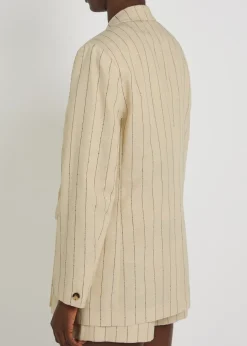 Emile pinstriped double-breasted blazer