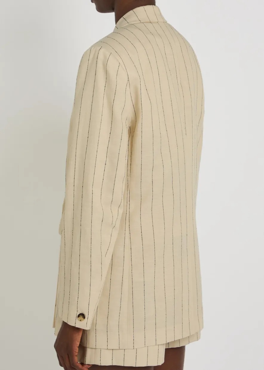 Emile pinstriped double-breasted blazer