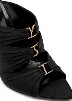 Emilie 110 satin-crepe mules