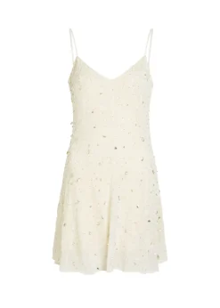 Emily embellished mesh mini dress