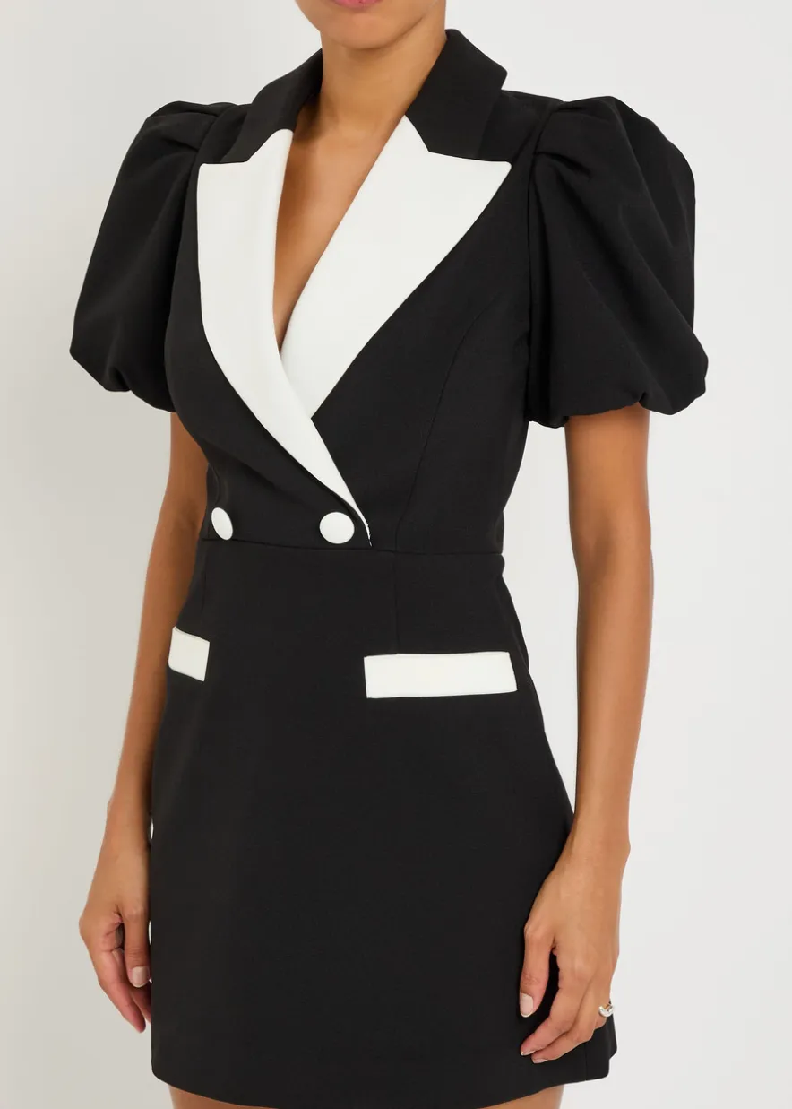 Emma contrasting crepe mini dress