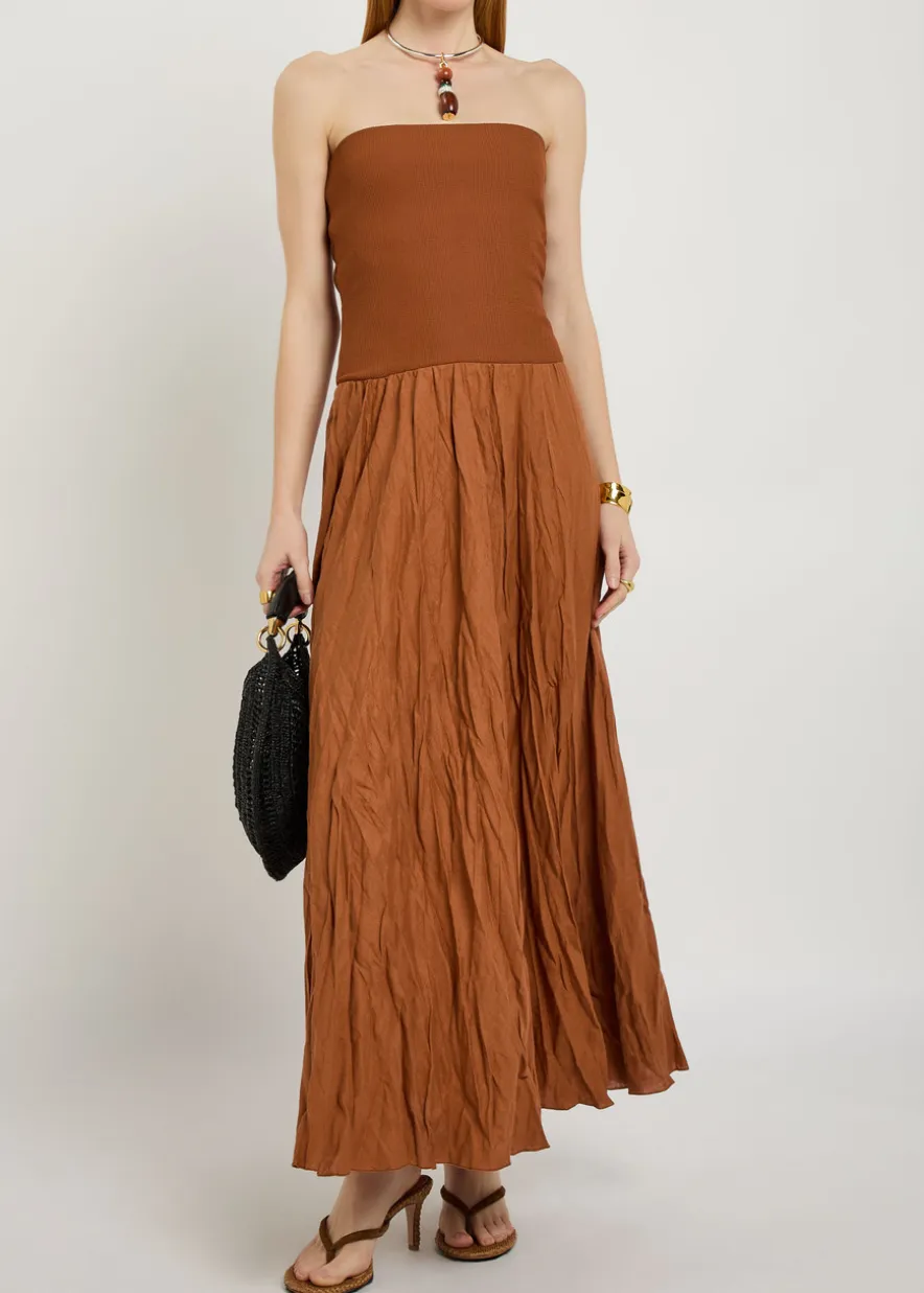 Empowerment Movement crinkled linen-blend midi dress
