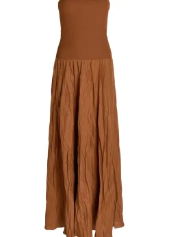 Empowerment Movement crinkled linen-blend midi dress