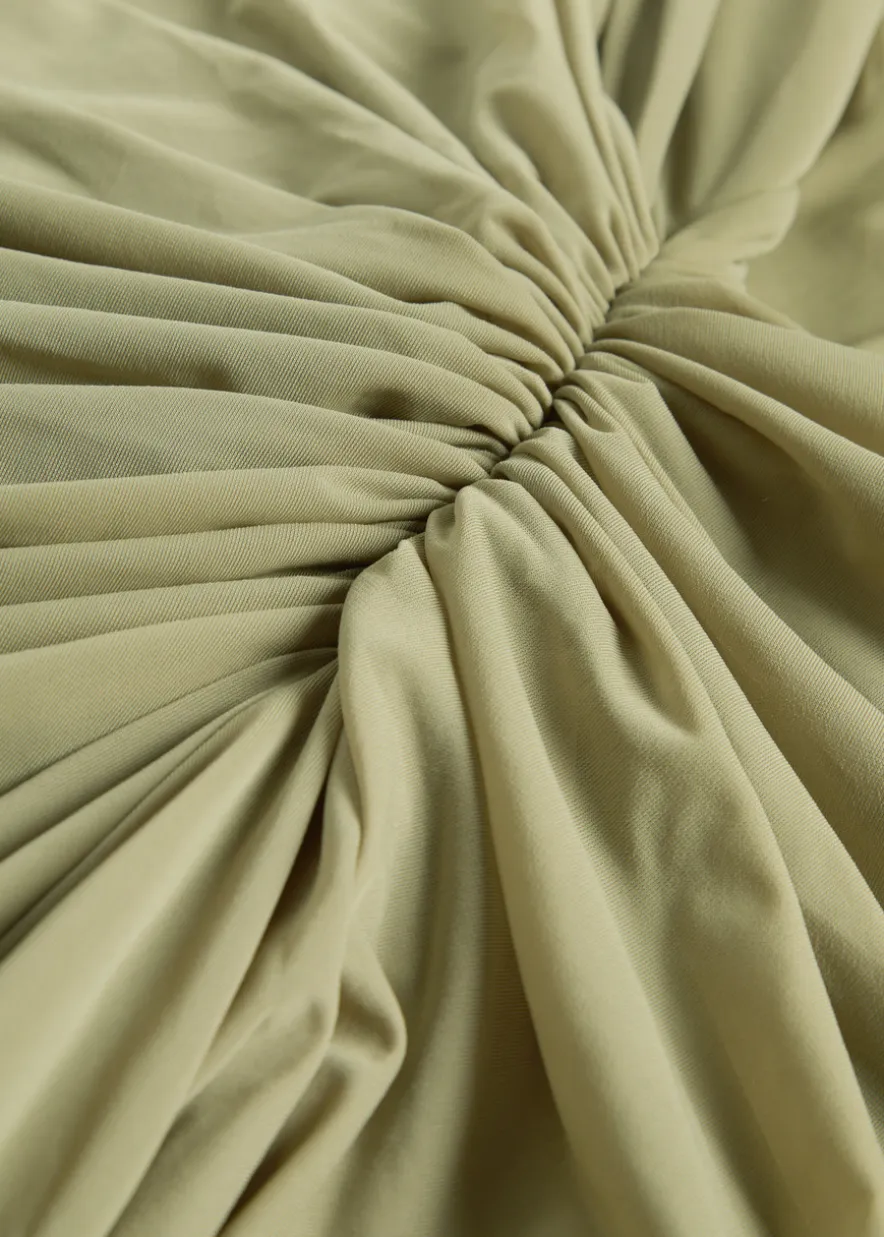 Enid ruched tissue jersey maxi dress