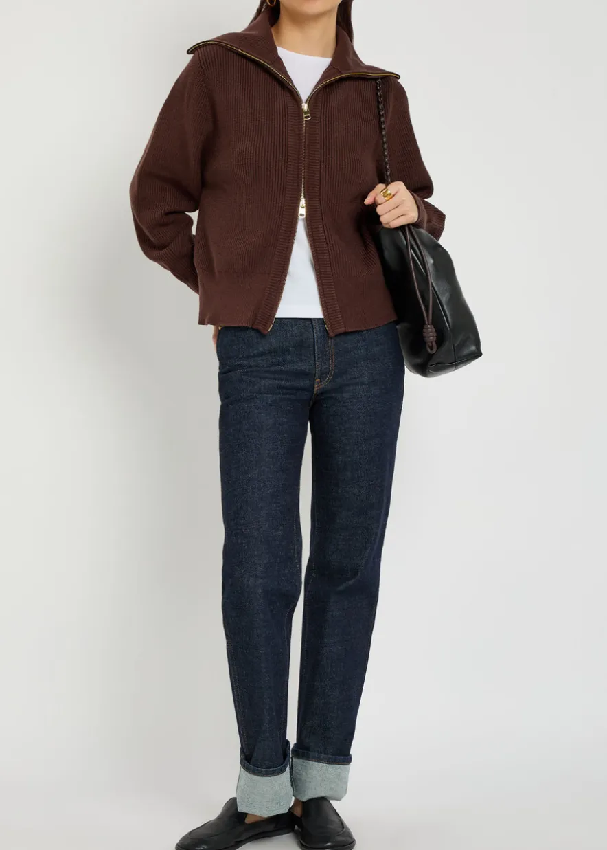 Enrico ribbed knit cardigan