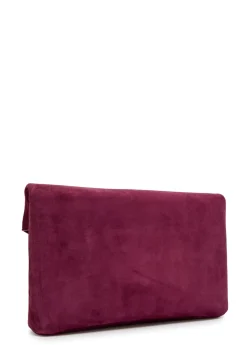 Envelope suede clutch