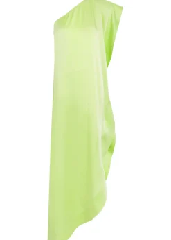 Envers one-shoulder satin-crepe maxi dress
