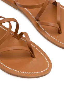 Epicure cross-over leather sandals