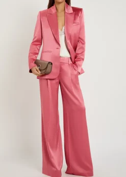 Eric wide-leg satin trousers