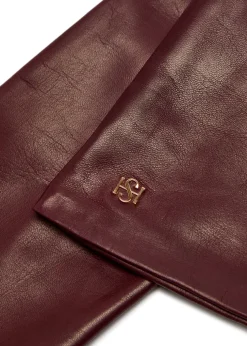 Essentials Long leather gloves
