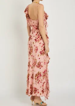 Ester floral-print woven maxi dress