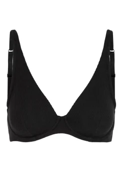 Eugenie ribbed underwired plunge bra