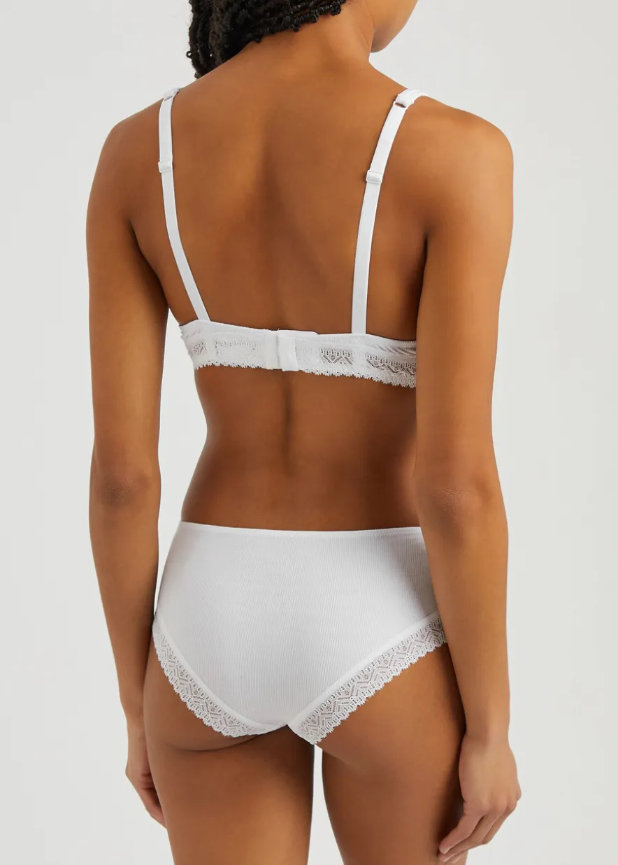 Eugenie ribbed underwired plunge bra