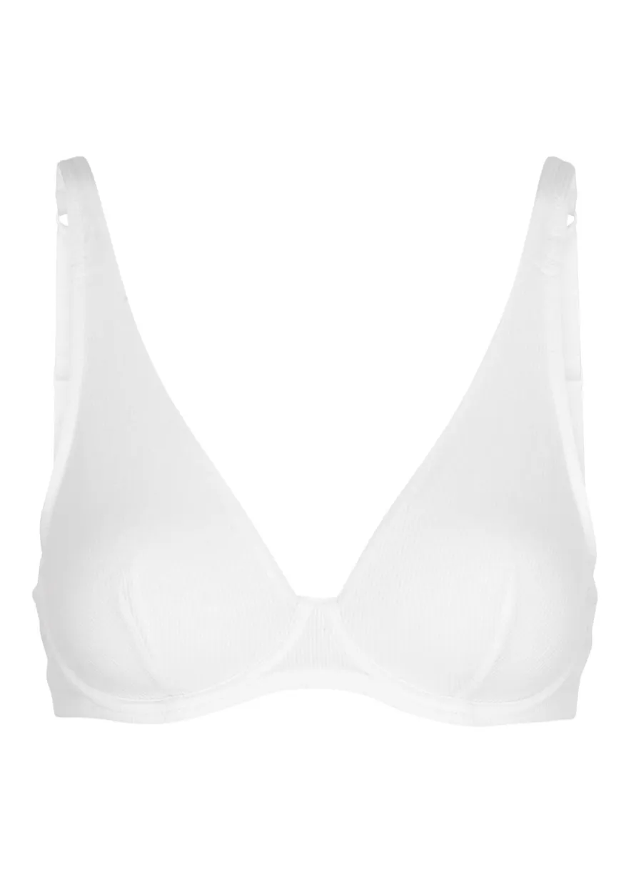 Eugenie ribbed underwired plunge bra