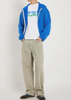 Everyday hooded zip-up cotton sweatshirt