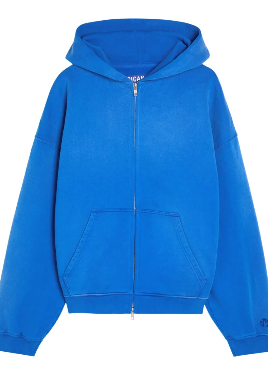 Everyday hooded zip-up cotton sweatshirt